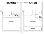Garage enclosure floor plan sample
